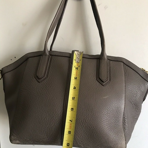 J Crew Large Light Brown Leather Trapeze Tote - Picture 4 of 8